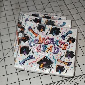 CONGRATS‎ GRAD Disposable Graduation Party Napkins 16 CT 4 PKS NIP